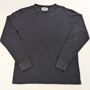 Billabong Thermal Grey Waffle Knit Long Sleeve Shirt -  Men's XL